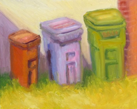Garbage in the Sun, 10x8", oil on panel (click image to enlarge)