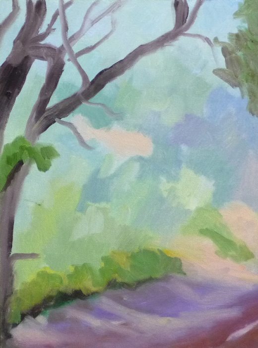 First draft of Tilden Trail painting
