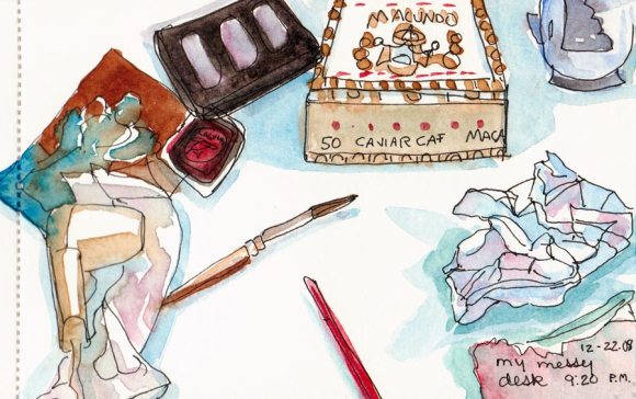 Messy Desk - Evening