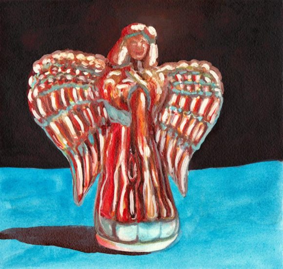 Guardian Angel, Watermedia, 8x8"