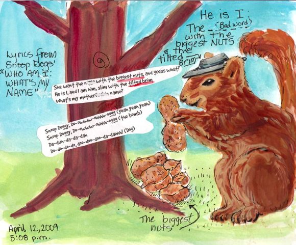 The Biggest Nuts, Ink & Gouache