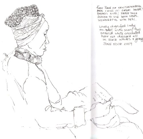 Dignity, ink, 9x10" in Fabriano sketchbook