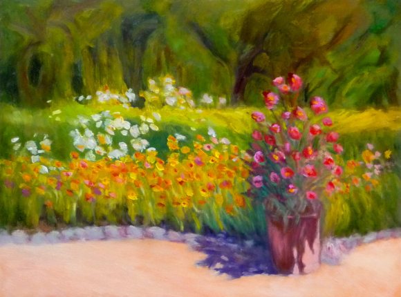 Blake Gardens Revised, oil on panel 9x12"