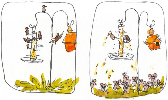 1. Feed the Birds  2. Mice grow strong and prosper