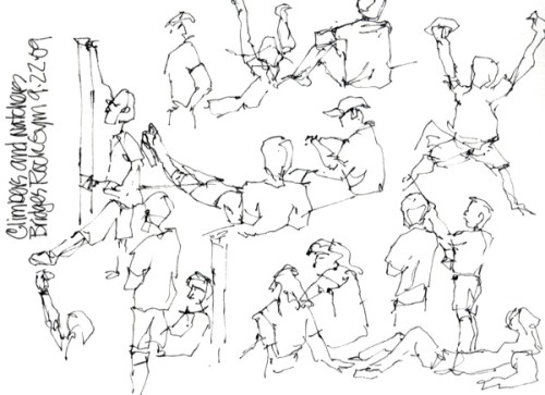 Climbers and Slackliners by Cathy McAuliffe