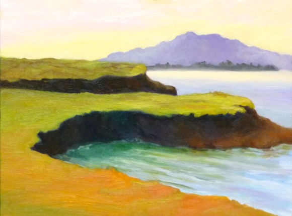 Lone Tree Park, Rodeo, CA, oil on panel, 9x12"