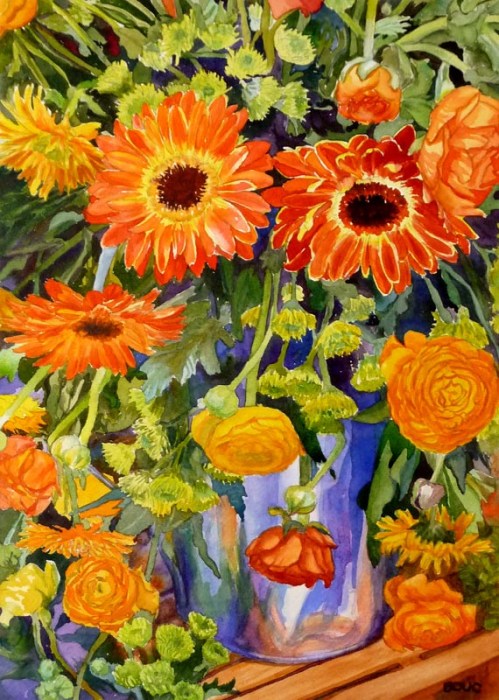 "Sunny Serenade", watercolor, 15.5"x10.5"