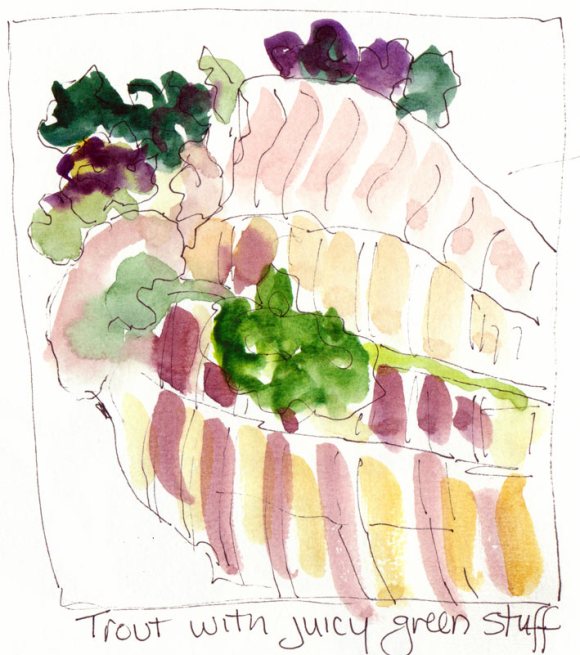 Trout, Kale and Colorful Cauliflower