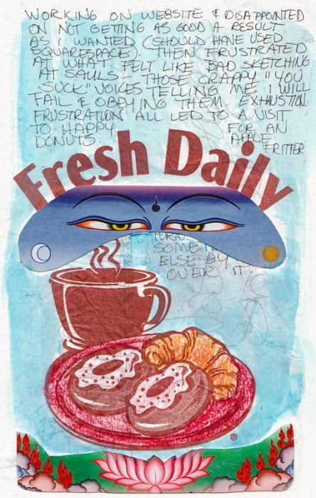 Fresh Daily, collaged page