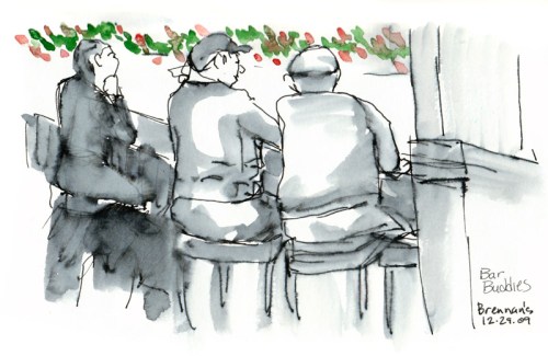 Old Dudes at the Bar, ink