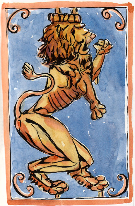 The Lion Doorguard & Cathy's Bike Guy