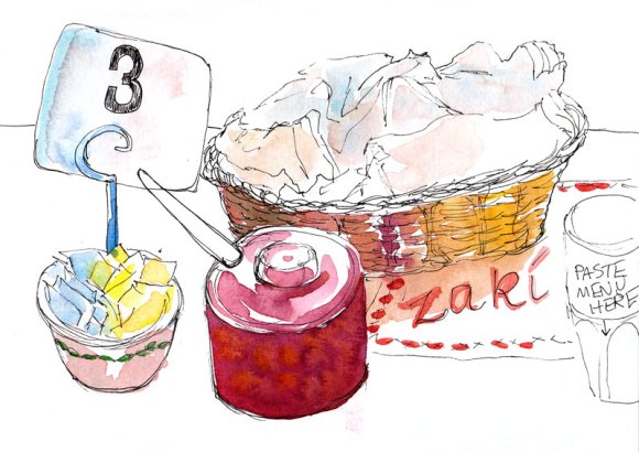 Condiments & Empty Bread Basket