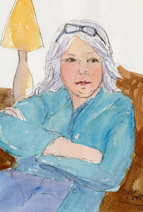 Susie, ink & watercolor