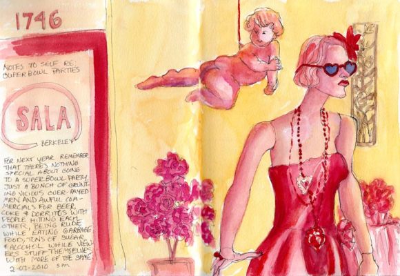 Full page in sketchbook