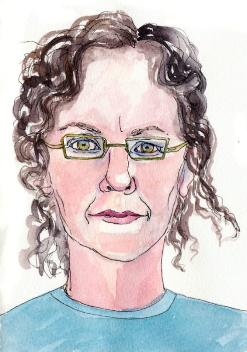 Back to Real Me, ink and watercolor