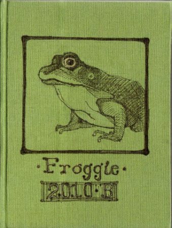 Froggie Journal, india ink on book cloth