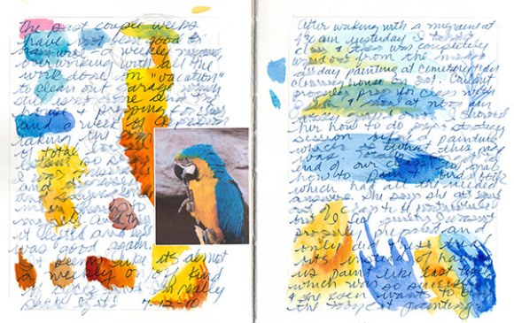 Journal parrot feather spread