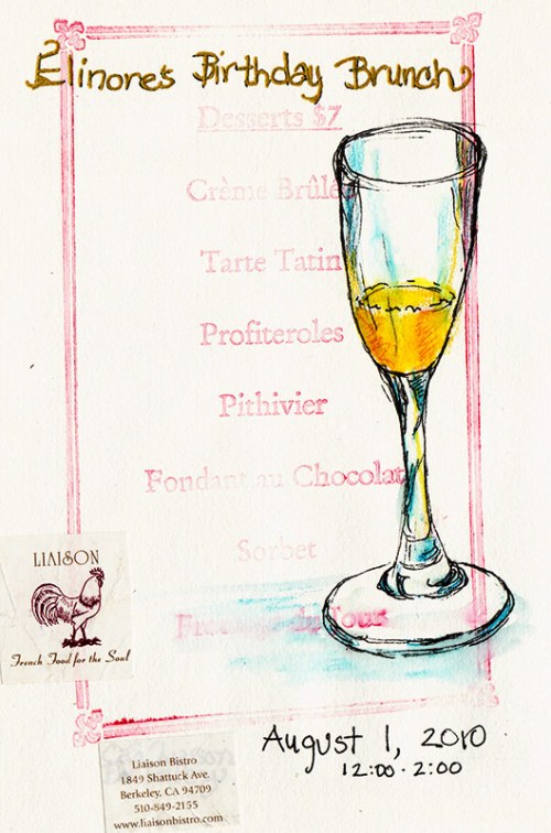 Elinore's Birthday Mimosa; mixed media