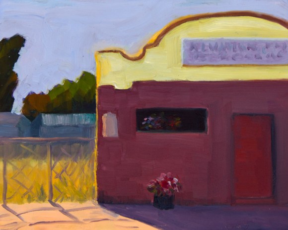 Alvarado Bar and Grill, San Pablo; oil on panel, 8x10"
