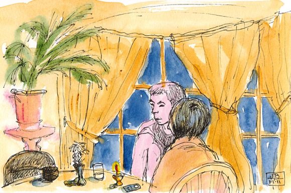 Le Bateau Ivre, ink & watercolor