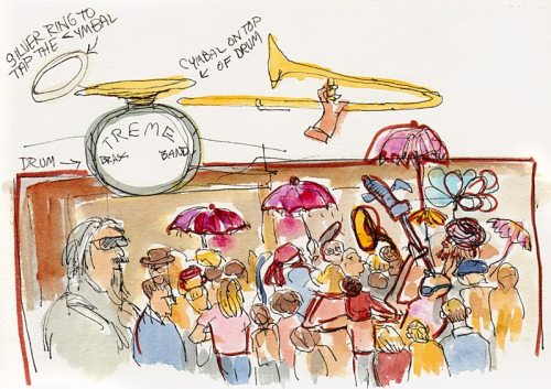 Playing by the BART station