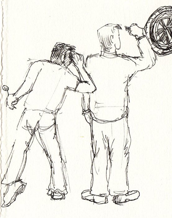Dart players, ink