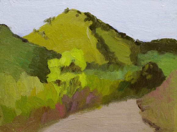 Borges Ranch View, oil on Raymar panel, 6x8"