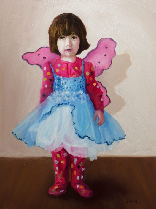 Portrait of Violet: An Angel in Jammies and Tutu; a little girl playing dress-up.