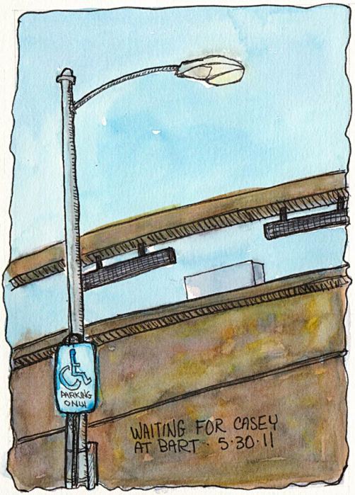 BART Station Street Light, ink & watercolor, 7.5 x5.5" BART Station Street Light, ink & watercolor, 7.5 x5.5"