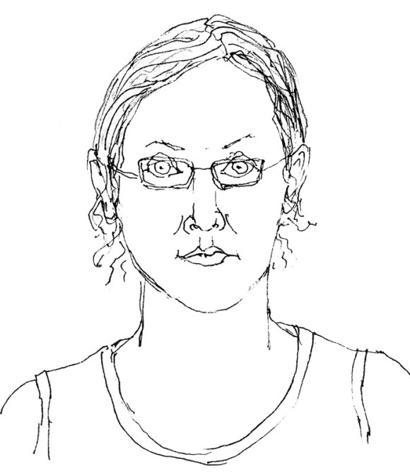 Line drawing for self portrait
