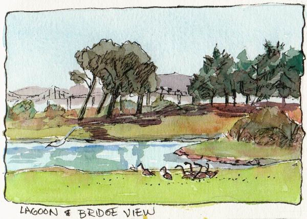 Lagoon and bridge view