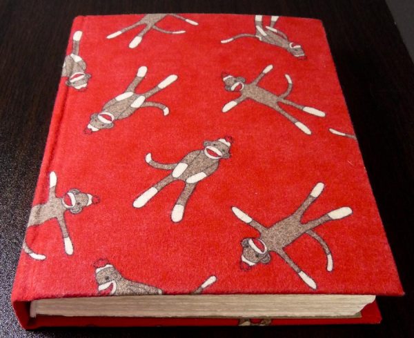 Monkey Business Journal, covered in flannel, 8x6"
