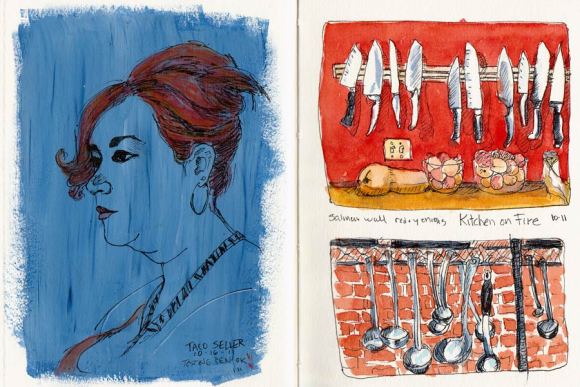 Taco Girl and Kitchen on Fire Spread in Journal