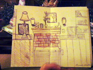Mariah Sketches Her Living Room in a Japanese Moleskine Mariah Sketches Her Living Room