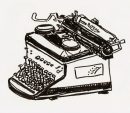 1950 Royal Typewriter, Pitt Brush Pen, 5x6"