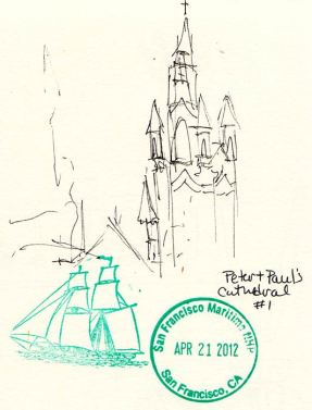 Saints Peter and Paul Church, with rubber stamps, 4x4" Saints Peter and Paul Church, with rubber stamps, 4x4"