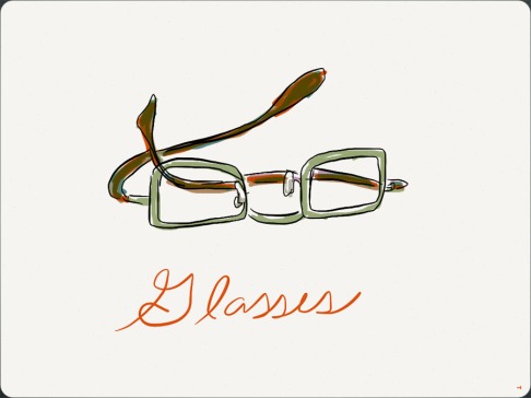 My Glasses, drawn on iPad