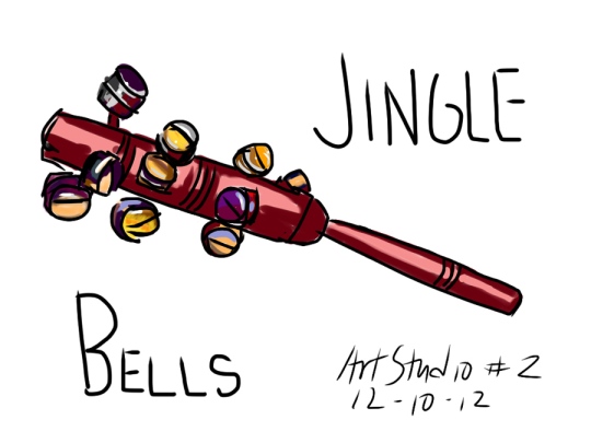 Jingle Bells, digital sketch done on iPad in ArtStudio app