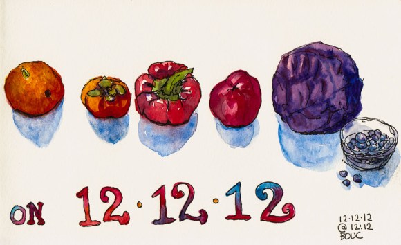 "...On 12-12-12", ink & watercolor, 5x8"