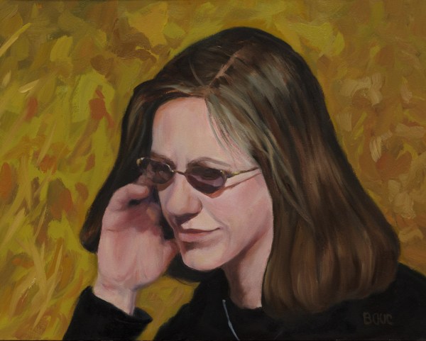 Portrait of Cyndy, oil on panel, 8x10"