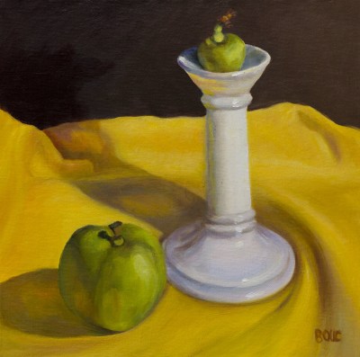 Candlestick and apples, WIP, semi-final