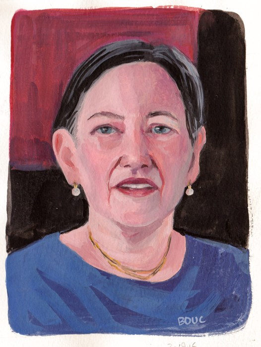 JKPP Gouche sketch of Kathleen, 7.5x5.5 inches