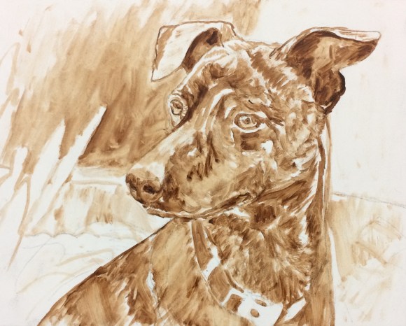 Monochrome underpainting/block-in