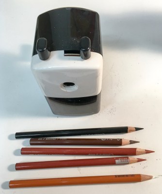 Large diameter pencil sharpener (sharpens large and normal diameter pencils)