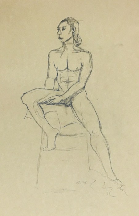 Brian, 10 minute pose, pencil