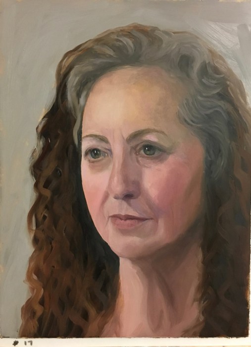 #17, oil on Duralar, 12x9