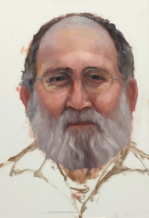 JR #3-D WIP, Oil on DuraLar, 12x9 inches