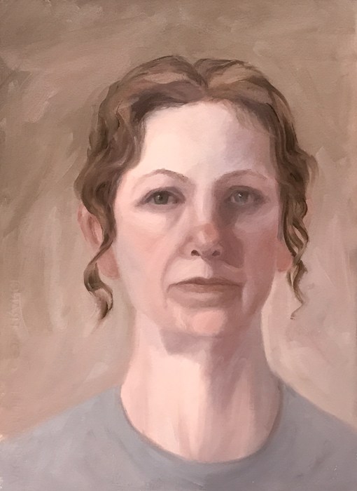 2017010-Self-Portrait_#6, oil on Arches Oil Paper, 15x11"