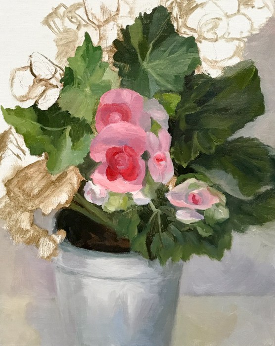 Winter Begonias in Tin Pot, WIP-B