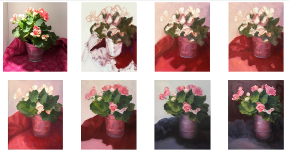 FAIL: Bad Begonias, oil on panel, 10x8"